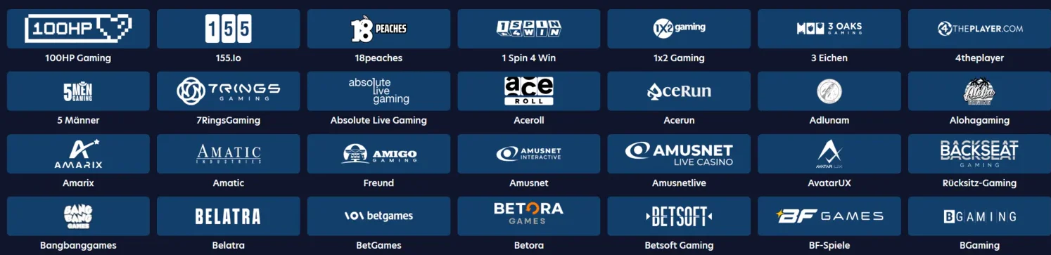 Lucky Dreams Casino Spiele Anbieter mit Amatic Amusnet BGaming und weiteren Studios