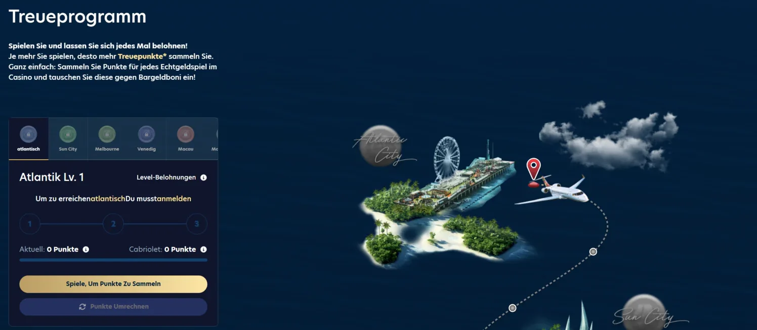 Lucky Dreams Casino Treueprogramm mit sieben Clubs und 19 Stufen